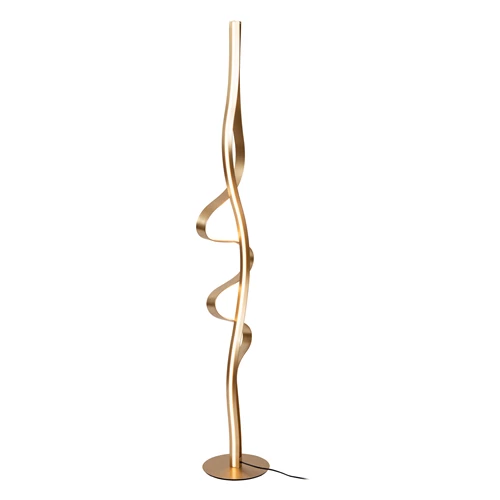 Lucide LAMBADA - Lampadaire - LED Dim. - 1x38W 2700K - Or Mat / Laiton | Premium - détail 1